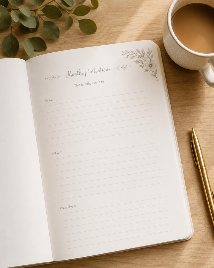 Monthly Intentions Mockup