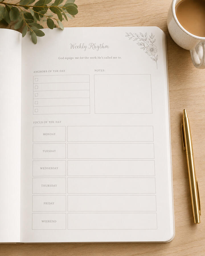 Weekly Rhythm Mockup Weekly Rhythm Mockup